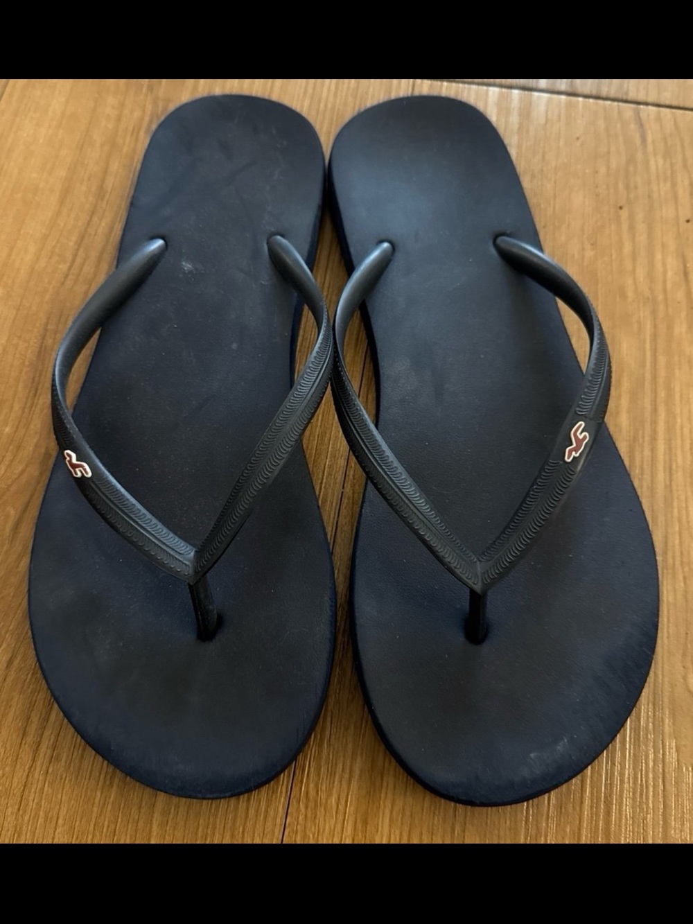 Hollister Navy Blue Flip Flops Sandals
